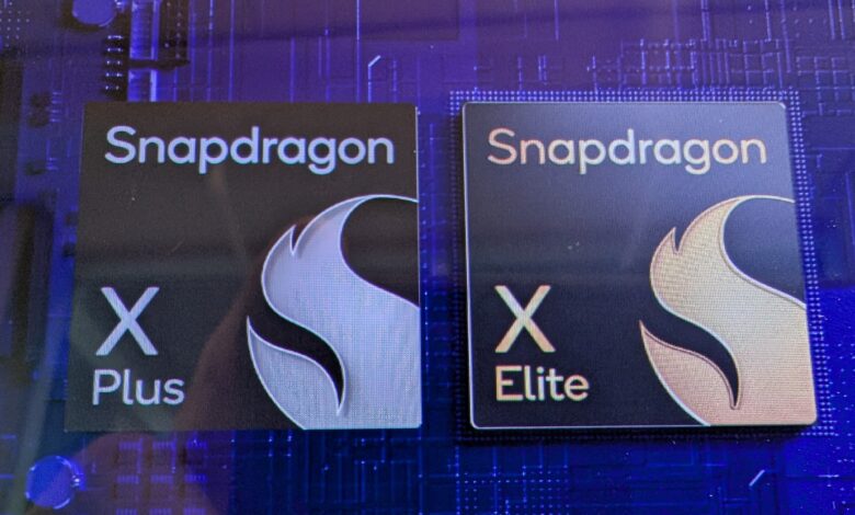 Qualcomm Snapdragon X Elite and X Plus ARM laptop processor packages