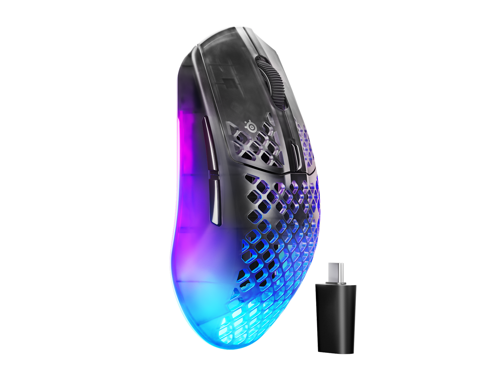SteelSeries Aerox 3 Wireless Gen 2 ultralight gaming mouse with honeycomb shell