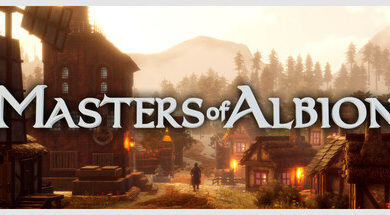 Official Steam art for Masters of Albion, the early-access god-game by Peter Molyneux and 22cans (2026).