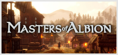Official Steam art for Masters of Albion, the early-access god-game by Peter Molyneux and 22cans (2026).