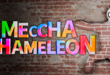 MECCHA CHAMELEON key art - indie hide-and-seek game where players paint their bodies to blend into the scenery