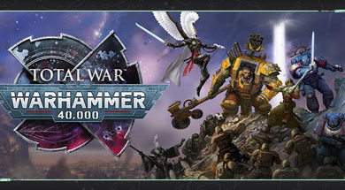 Official Total War: Warhammer 40,000 key art (Creative Assembly / SEGA).