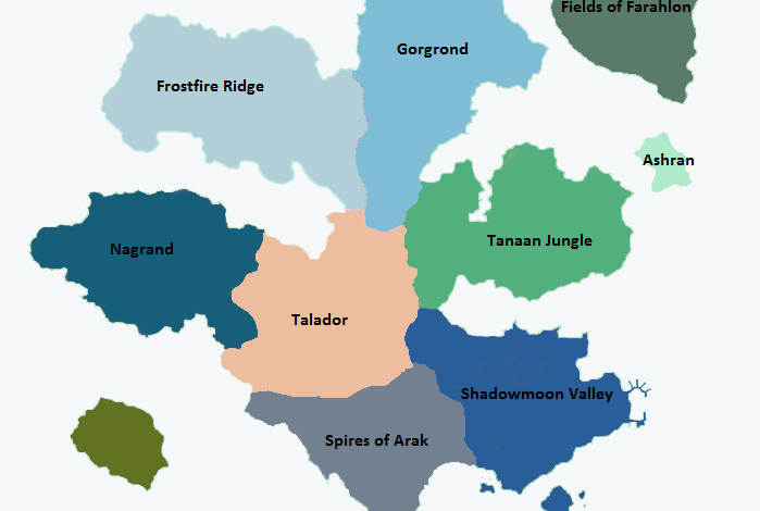 World of Warcraft world map art