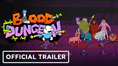 Blood Dungeon — Messhof bullet heaven roguelike key art